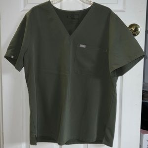 Figs Catarina scrub top dark moss Xxl